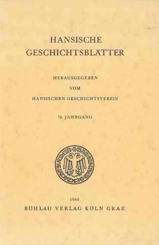 Hansische Geschichtsblätter