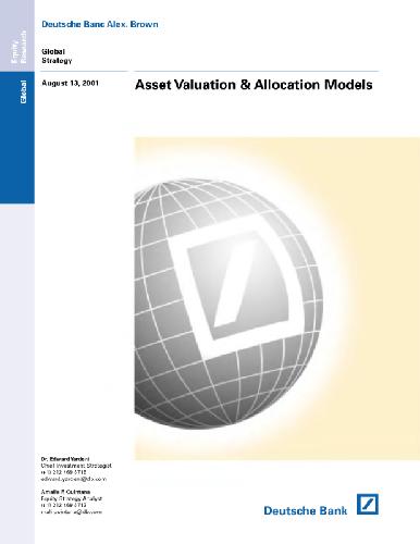 Asset Valuation Allocation Models