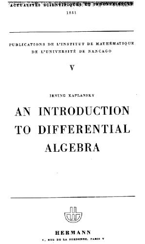 An Introduction to Differential Algebra
