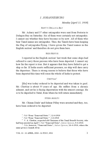 The Complete Works of Mahatma Gandhi Volume 11