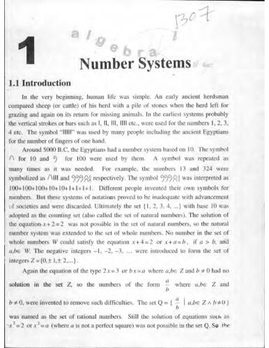Mathematics I: Algebra and Trigonometry