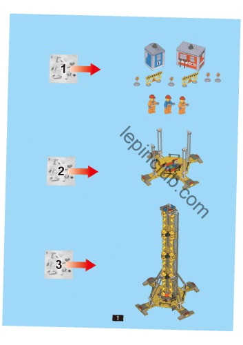 Instruction book for Lego 7905 Building Crane (or Lepin 02069)