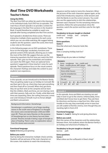 Real Life Elementary: Real Time DVD Module 1 + Worksheets