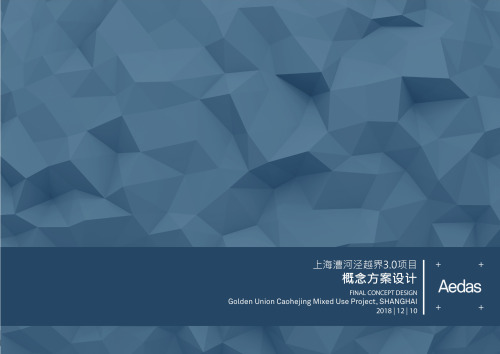 Aedas：上海漕河泾越界3.0项目概念方案设计 FINAL CONCEPT DESIGN Golden Union Caohejing Mixed Use Project, SHANGHAI 2018|12 10