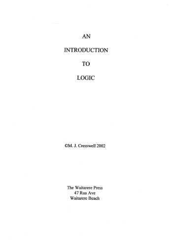 An Introduction to Logic