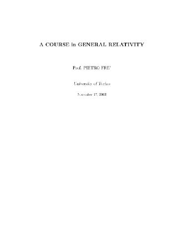 Course in general relativity
