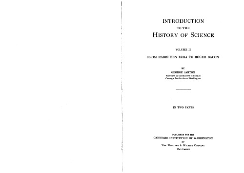 Introduction to the History of Science