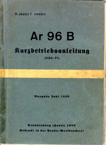 Ar 96 B.Kurzbetriebsanleitung