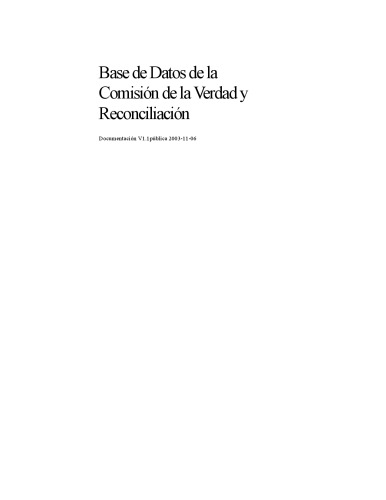 Base de Datos de la Comisión de la Verdad y Reconciliación
