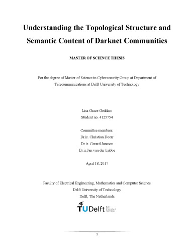 Understanding the Topological Structure and Semantic Content of Darknet Communities