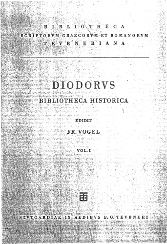 Diodori Bibliotheca historica vol. 1