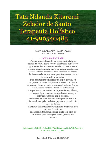 Água solarizada