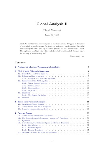 Global Analysis II (draft)