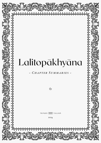 Lalitopākhyāna Series: Chapter Summaries