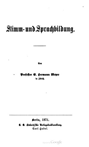 Stimm- und Sprachbildung