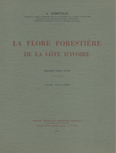 La flore forestière de la côte d'ivoire 2.