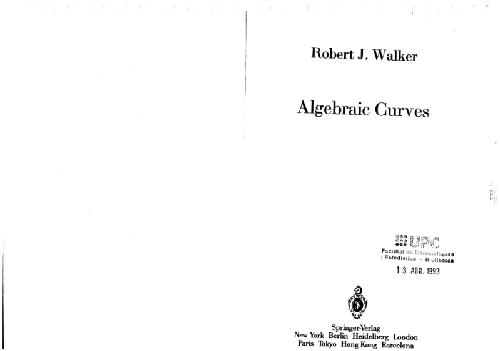 Algebraic Curves