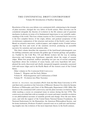 The Continental Drift Controversy. Introduction of Seafloor Spreading