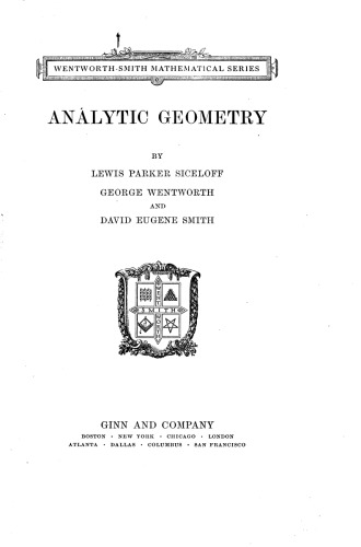 Analytic geometry
