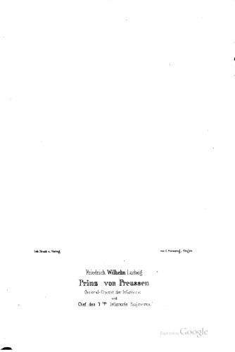 Geschichte des Königlich Preußischen Siebenten Infanterie-Regiments von seiner Stiftung im Jahr 1797 bis zum 1. Juli 1854