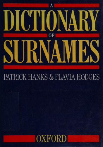 A Dictionary of Surnames