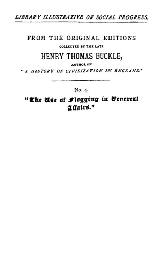 The Use of Flogging in Venereal Affairs