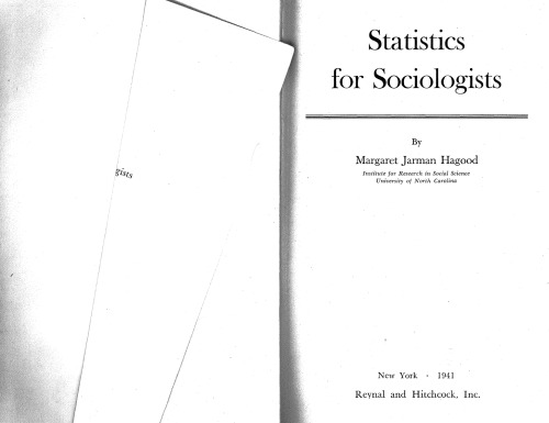 Statistics for sociologists