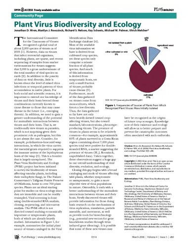 Plant Virus Biodiversity and Ecology