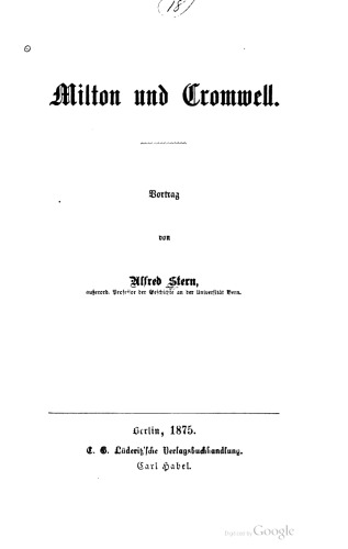 Milton und Cromwell