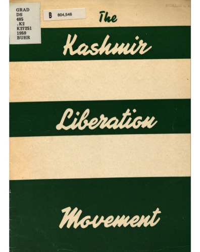 The Kashmir liberation movement