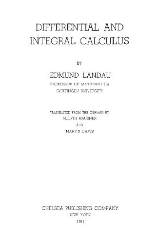 Differential and integral calculus