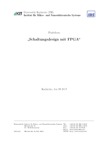 Praktikum Schaltungsdesign mit FPGA