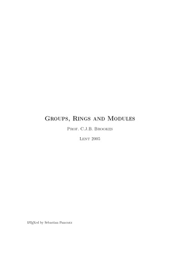 Groups, rings and modules
