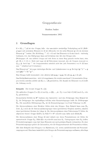 Gruppentheorie