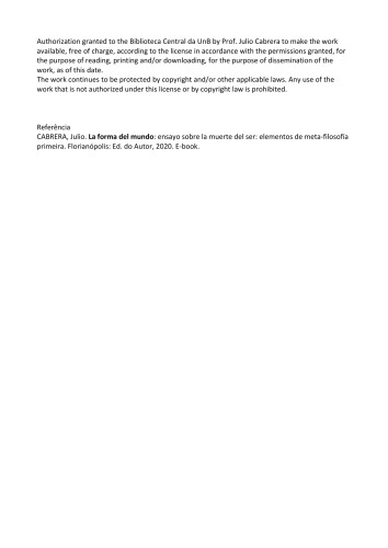 La Forma del Mundo (English translation) - Julio Cabrera