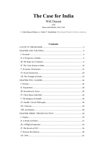 The Case for India