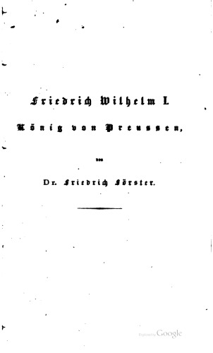 Friedrich Wilhelm I. König von Preussen