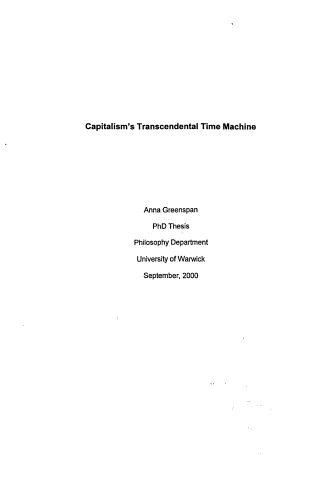 Capitalism's Transcendental Time Machine
