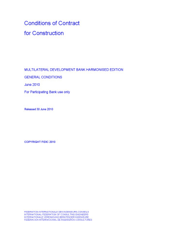 Conditions of Contract for Construction