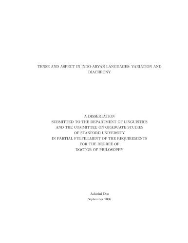 Tense and Aspect in IE (dissertation)