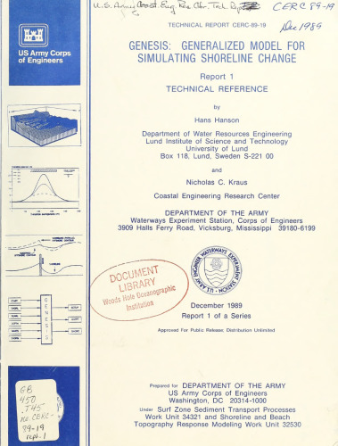 Genesis Generalized Model for Simulating Shoreline Change