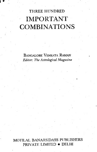 Three Hundred Important Combinations
