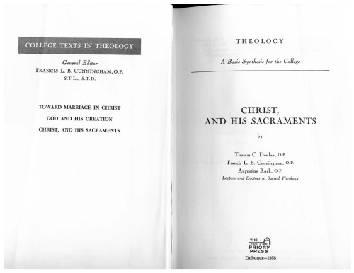 Christ and His Sacraments