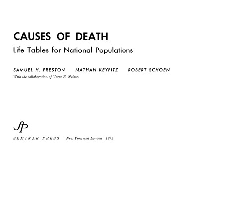 Causes of Death: Life Tables for National Populations