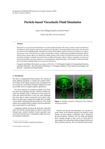 Particle-based Viscoelastic Fluid Simulation