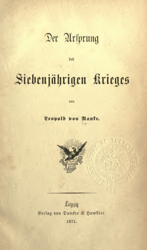 Der Ursprung des Siebenjährigen Krieges