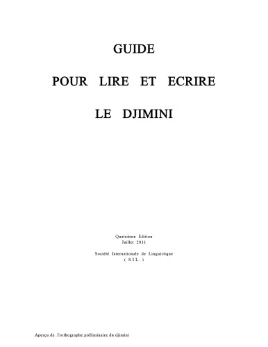 Guide pour lire et écrire le djimini