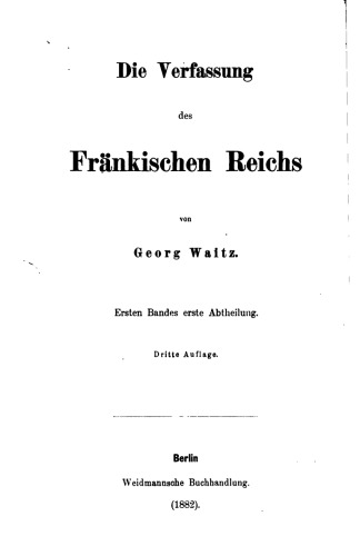 Die Verfassung des Fränkischen Reichs