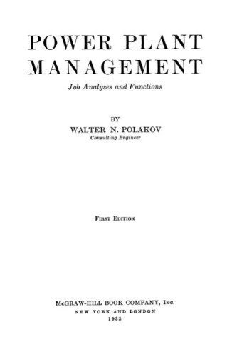 Power plant management: job analyses and functions