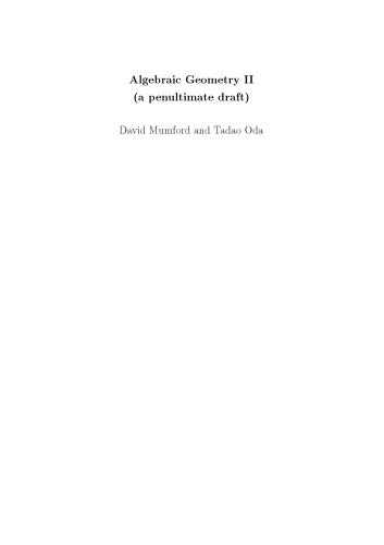 Algebraic geometry II